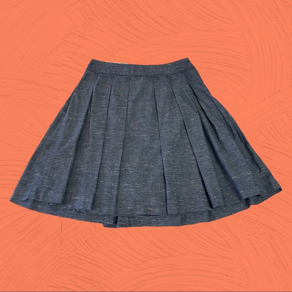Boden pleated chambray a-line skirt. Size 8R.
